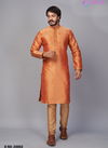 Golden Colour New Fancy Designer Party And Function Wear Traditional Jacquard Silk Kurta Churidar Pajama Redymade Latest Collection 20002